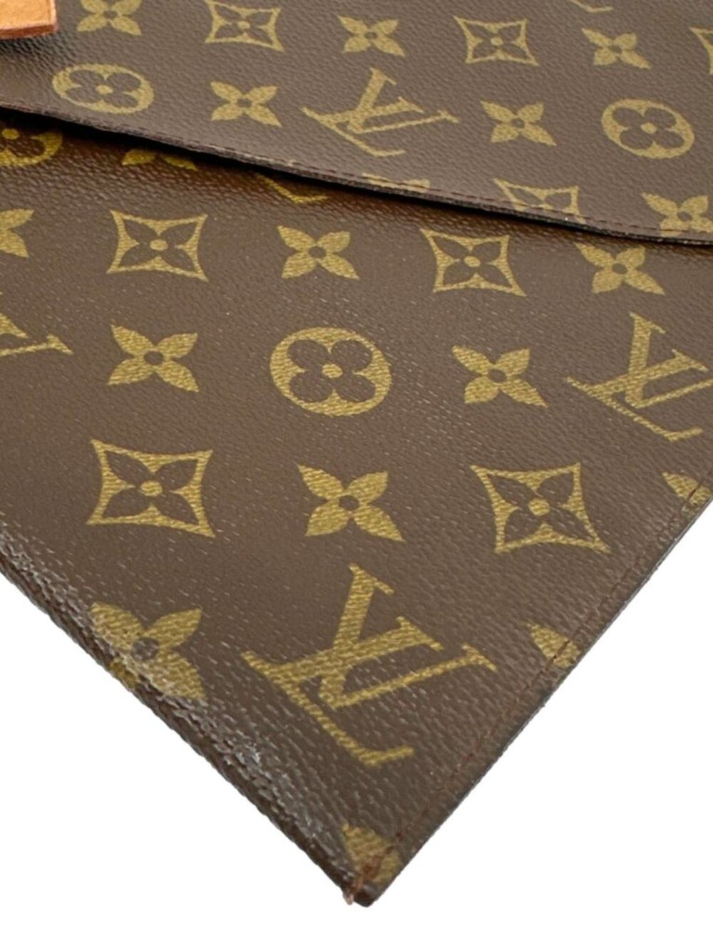 Louis Vuitton  Poche Plate Envelope Monogram Canvas Clutch Brown - Picture 8 of 14